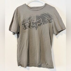 Fox Racing Graphic Tee Distressed Grey Motocross T-Shirt Medium